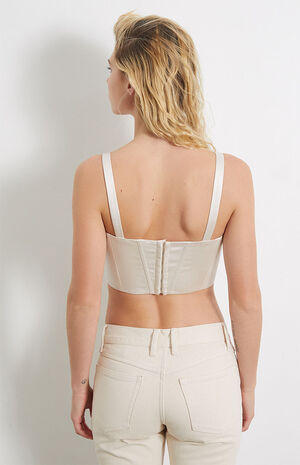 Ruched Satin Corset Top image number 4