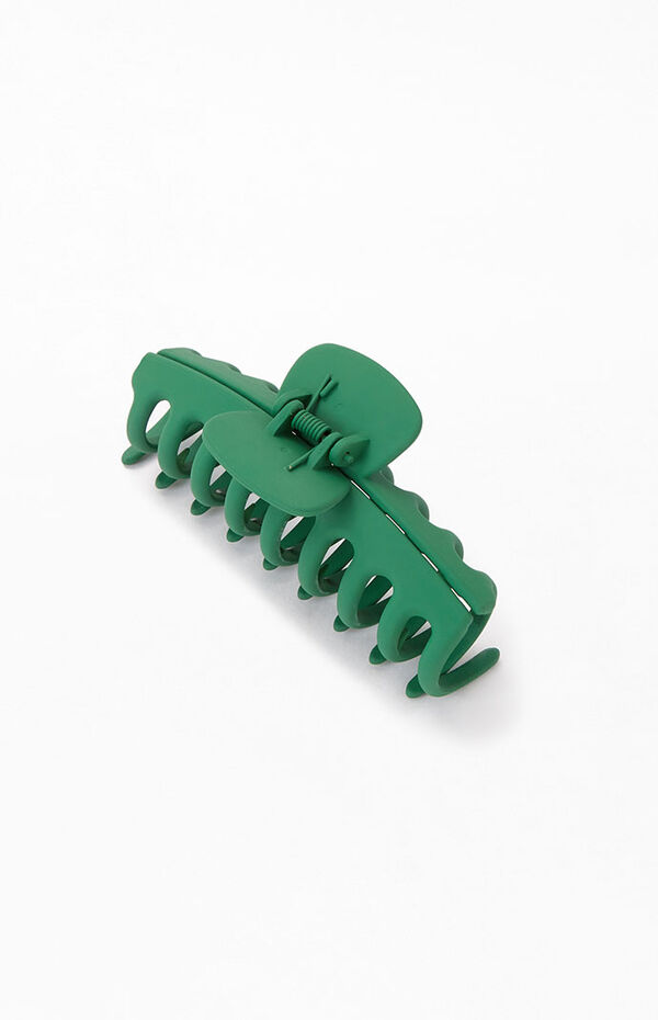 Green Matte Large Claw Clip