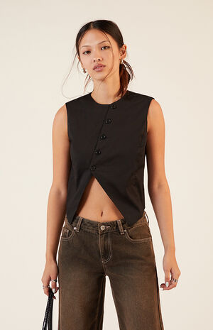 Button Up Asymmetrical Top image number 2