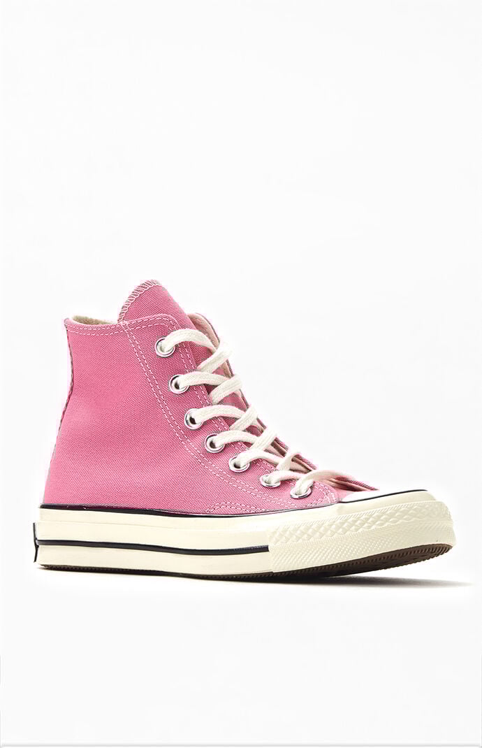 women's pink high top converse