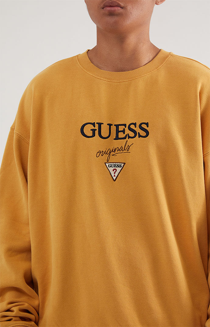 Guess yellow sweatshirt deals