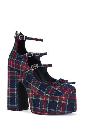 Georgina Plaid Platform Mary Jane Shoes image number 2