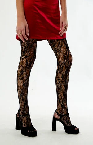 Black Lace Tights image number 4