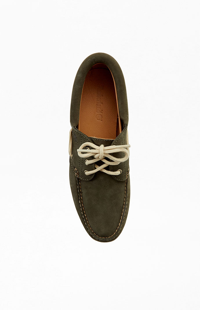 Timberland Olive 3-Eye Classic Handsewn Lug Boat Shoes | PacSun