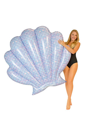 Mermaid Print Oyster Shell Pool Float image number 1
