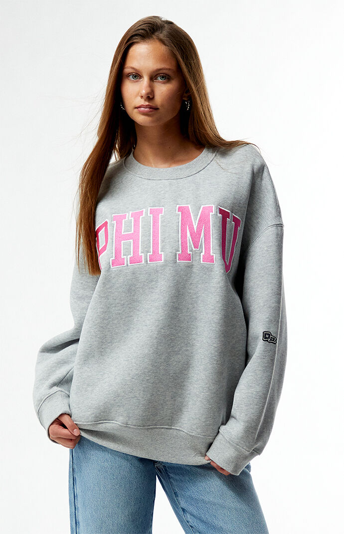 HYPE & VICE Phi Mu Offside Crew Neck Oversized Sweatshirt