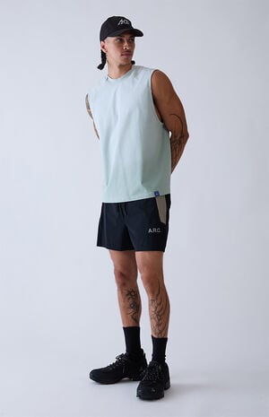 Blue Vintage Wash Form Muscle T-Shirt image number 5