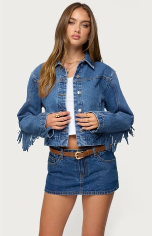 Maurice Fringed Denim Jacket image number 1