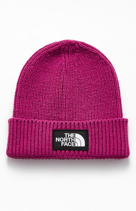 Purple Logo Box Cuffed Beanie