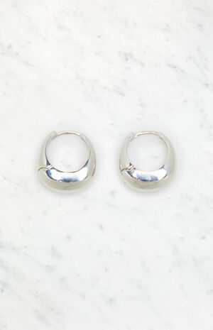 Silver Hoop Earrings image number 1