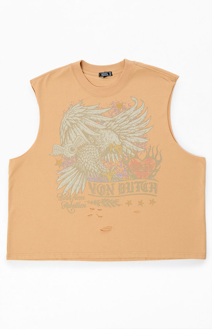 Von Dutch Eagle Cut Off Muscle T-Shirt