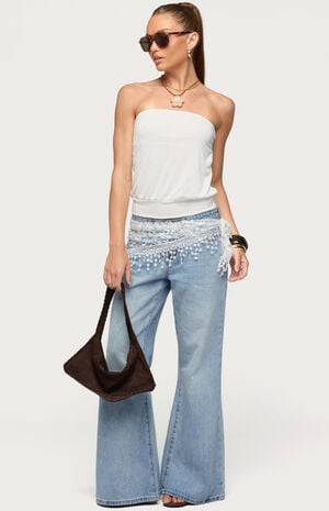 Lanah Back Cutout Strapless Top image number 5