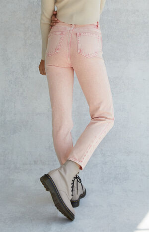 Eco Peach Acid Wash Ultra High Waisted Slim Fit Jeans Eco Peach Acid Wash Ultra High Waisted Slim Fit Jeans image number null