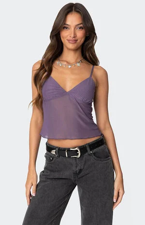 Serafina Sheer Mesh Tank Top image number 1