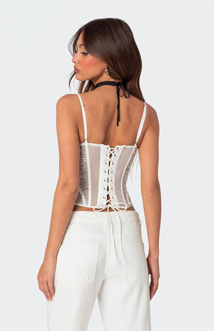 Becki Sheer Lace Cupped Corset image number 5