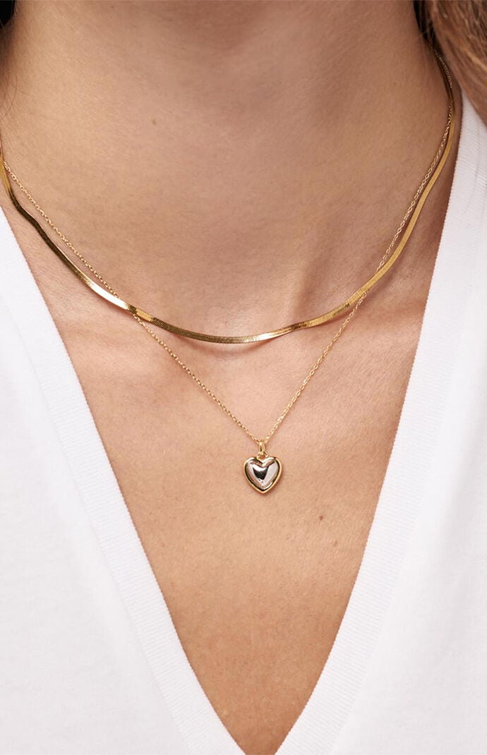 Ana Luisa Lev Gold Two-Tone Small Pendant Necklace