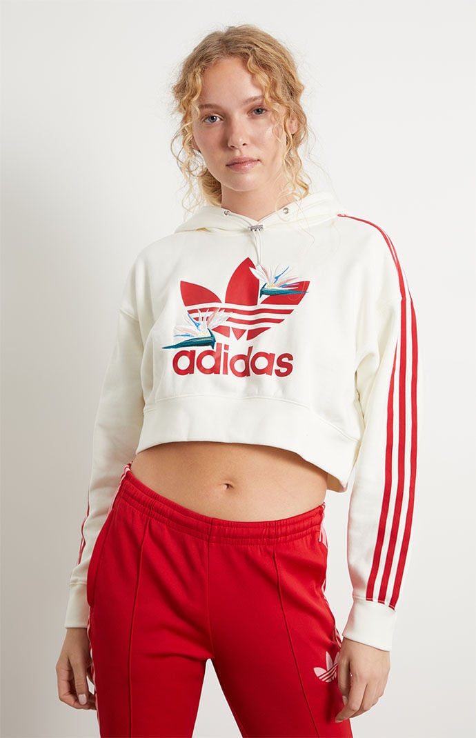 Red adidas hoodie pacsun discount