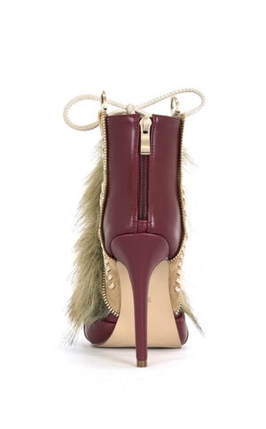 Women's Shainy Faux Fur Gladiator Sandal Booties image number 3