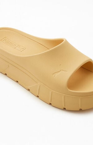 Women's Beige Mayze Stack Injex Slide Sandals image number 6