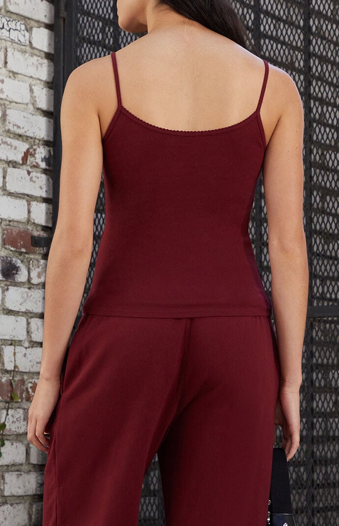 John Galt Burgundy Skylar Tank Top
