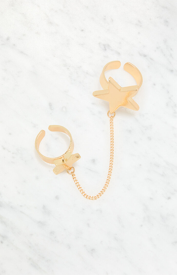 LA Hearts 2 Pack Star Rings