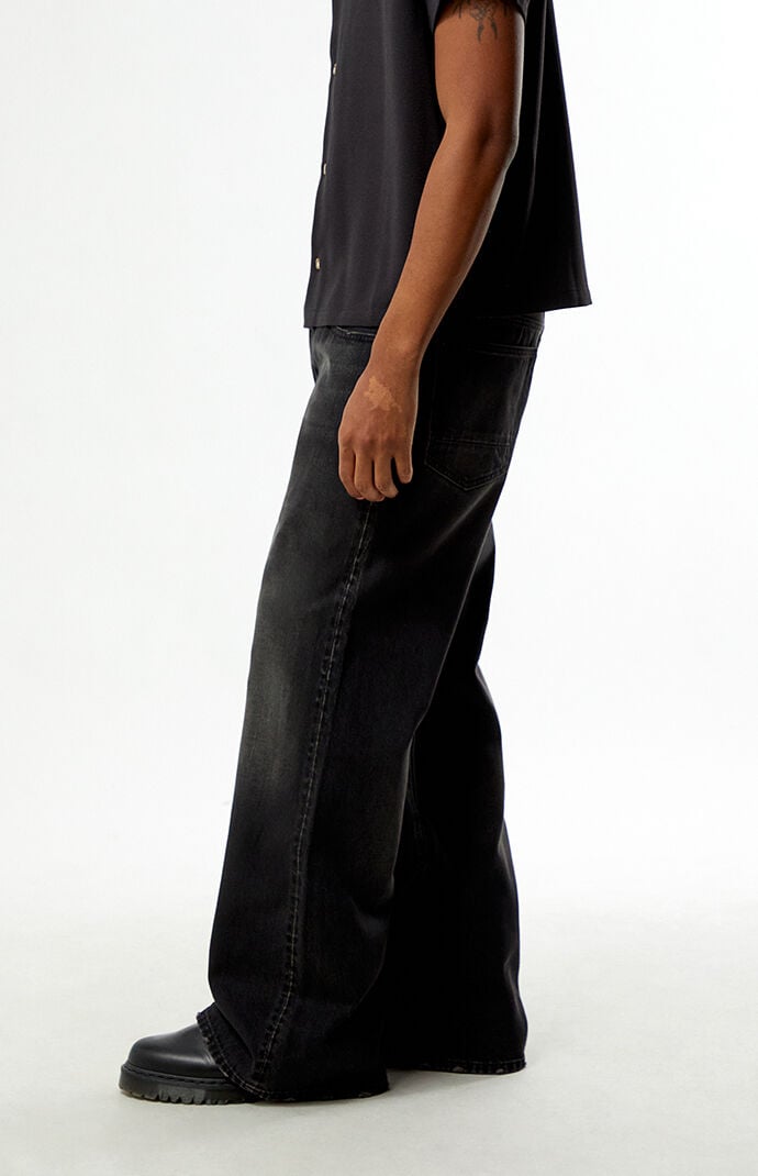 Pacsun Bennett Baggy Flare Jeans Faded Black | Pacsun