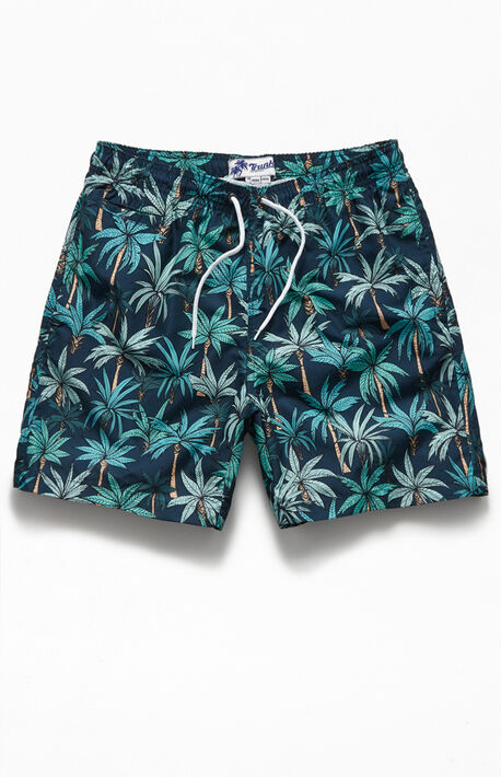 Jungle Palm Trees 16" Swim Trunks