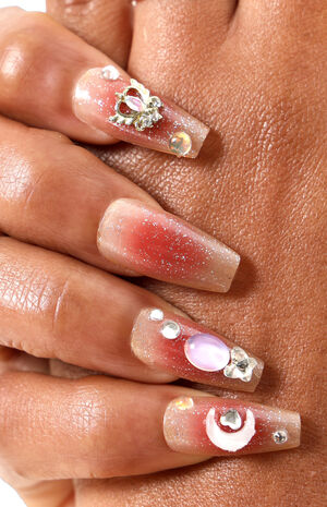 Celestial Moon Coffin Press-On Nails image number 3