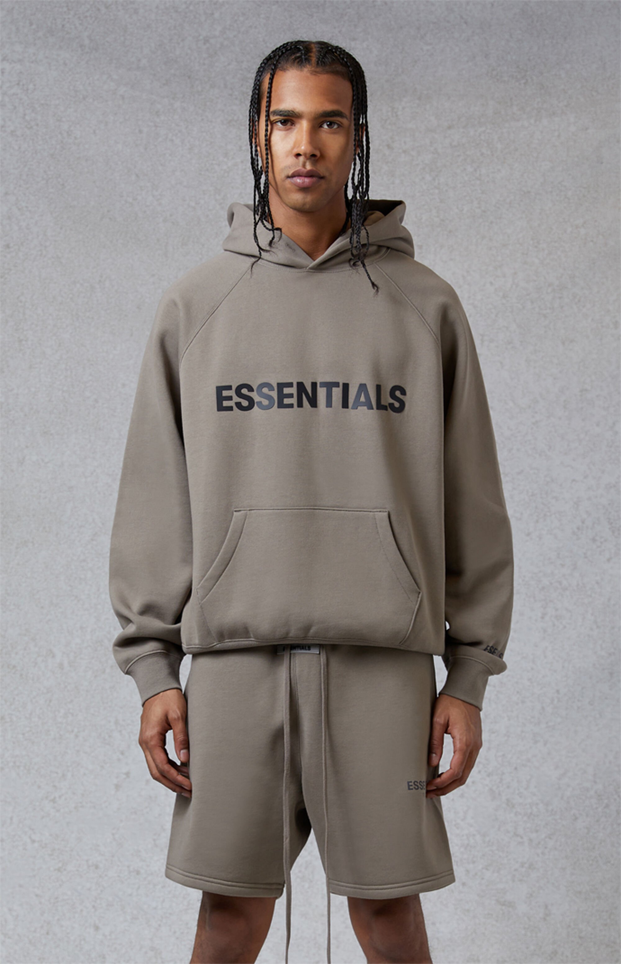 Fear of god essentials essentials taupe hoodie pacsun