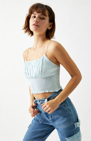 Smocked Bodice Cami Top Smocked Bodice Cami Top image number null