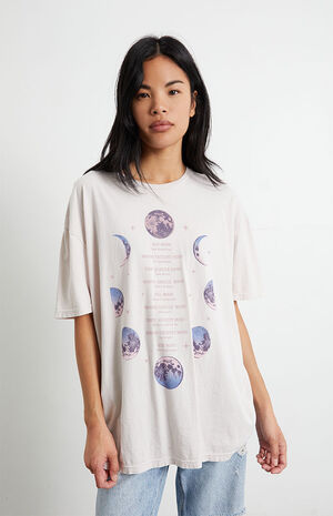 Moon Phases Oversized T-Shirt image number 3