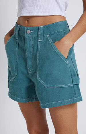Green Workwear Cutoff Shorts image number 2