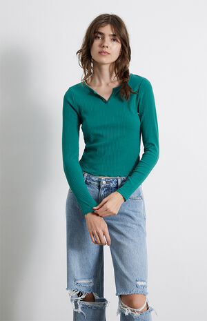 Henley Long Sleeve Top image number 2