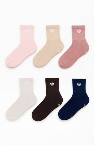 6 Pack Originals Trefoil Quarter Socks image number 2