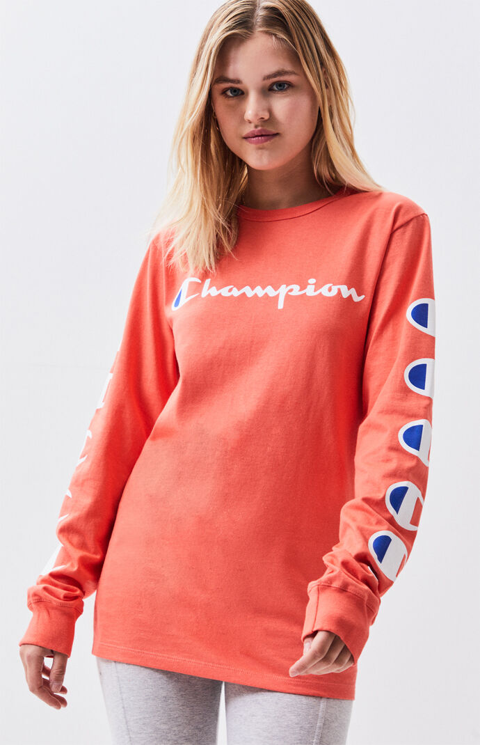 champion hoodie with c on sleeves