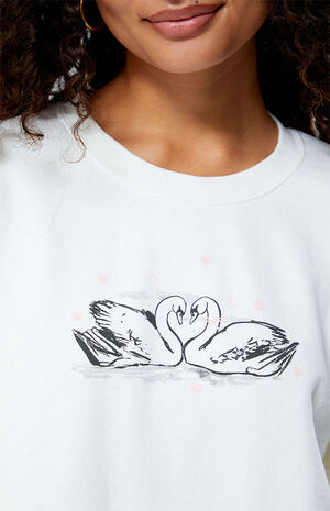 Lovely Swans Crew Neck Sweatshirt image number 2