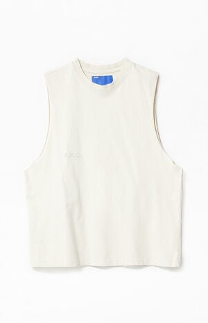 Off White Vintage Wash Cut Off Muscle T-Shirt
