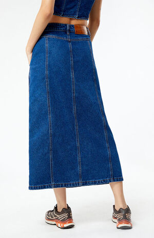 Organic Denim Maxi Skirt image number 4