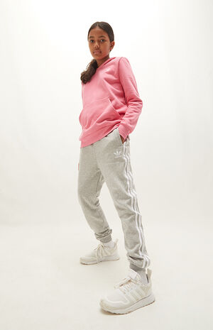 Kids Heather Grey&nbsp;Trefoil Sweatpants image number 4