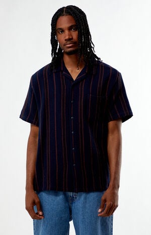 Bunker Striped Waffle Knit Camp Shirt image number 1