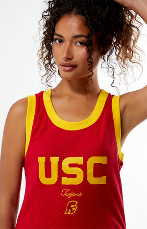 NCAA USC Mesh Cropped Tank Top image number 2