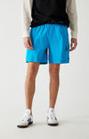 Blue Classic V Belted Shorts Blue Classic V Belted Shorts image number null