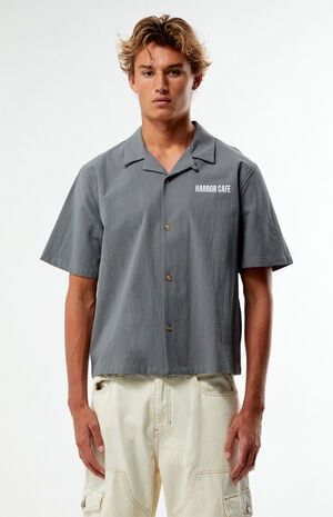 Harbor Cafe Oversized Resort Camp Shirt