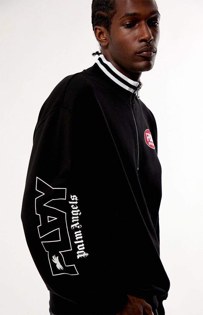PLAY PALM ANGELS Palm Logo Quarter Zip Sweatshirt | Pacsun