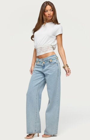Michy Off-The-Shoulder Lace Top image number 4