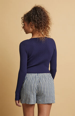 Mona Pointelle V-Neck Sweater image number 3