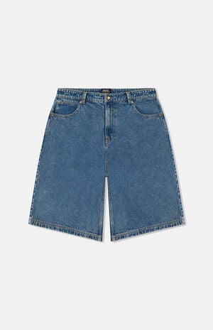Medium Blue Denim Long Shorts image number 1