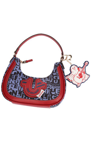 Graphic Horseshoe Hobo Bag image number 7
