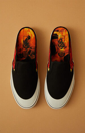 x A$AP Worldwide Black & Red Classic Slip-On Mule Shoes image number 3