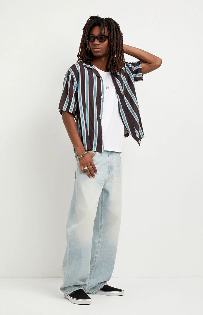 Pacsun Dylan Baggy Jeans Light Wash Tinted